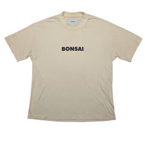 Bonsai Logo Print Crewneck Short Sleeve T Shirt Men's Large Made in Italy